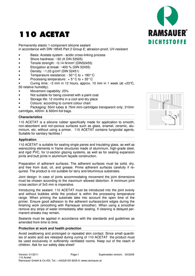         110 Acetat - technical data sheet