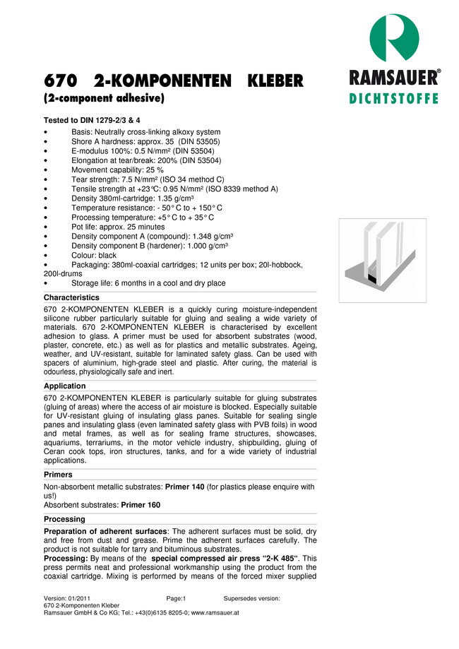 2-         670 2-Komponenten Kleber - technical data sheet